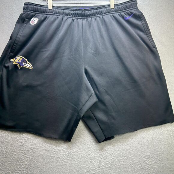 Baltimore Ravens Shorts Mens 4XL Black NFL Football Nike Therma-Fit Training Cut - Picture 10 of 10